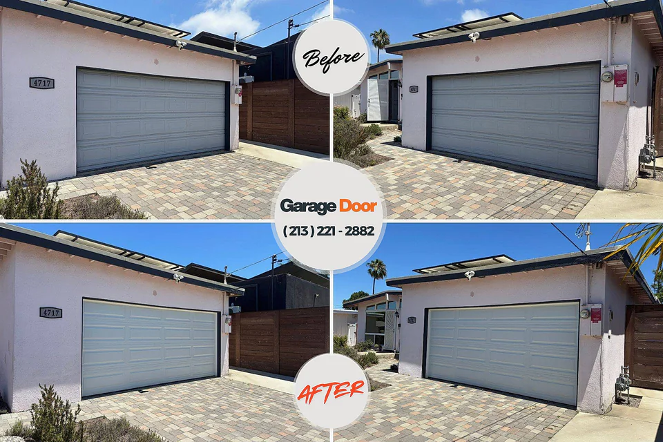 Before and after: garage door installation Day Heights, OH